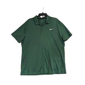 Nike Dri-Fit Green Golf Polo Shirt XL Mens Athletic Wear